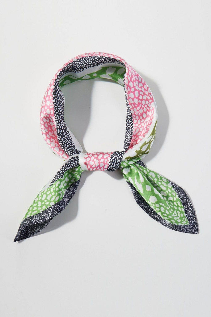 Abstract Leopard Print Bandana Scarf