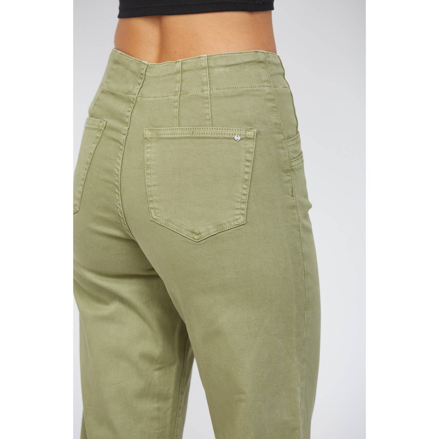 Olive High Rise Wide Leg Pants