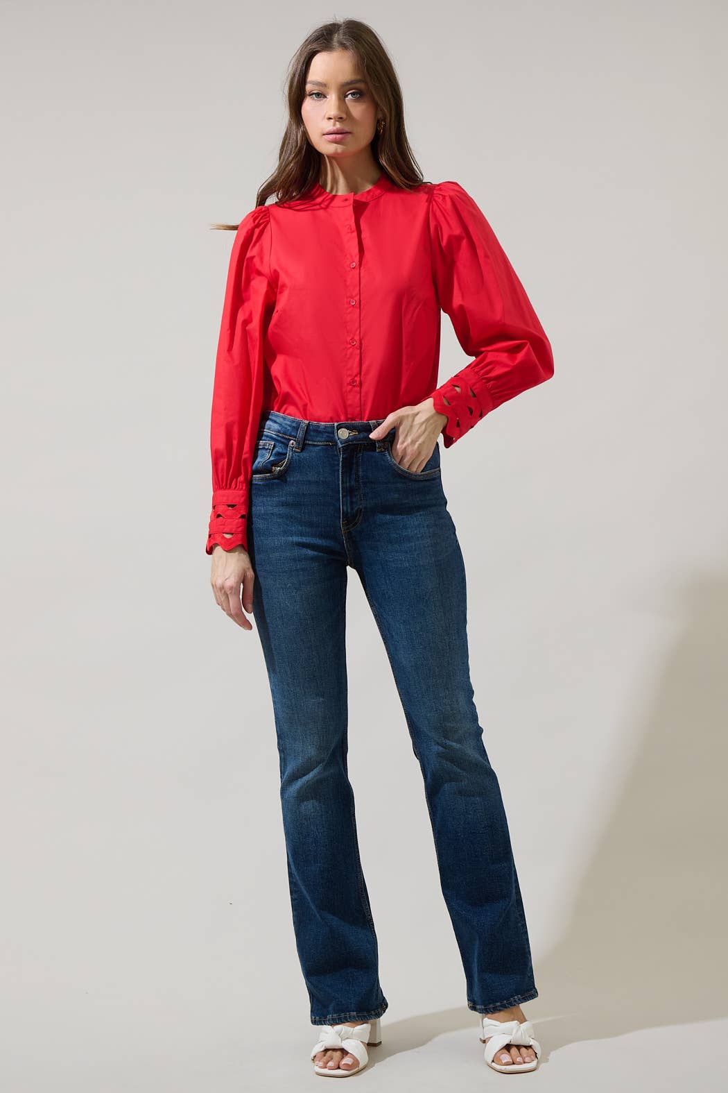 Red Button Down Shirt