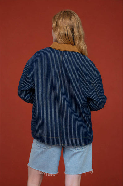 Striped Denim Shacket