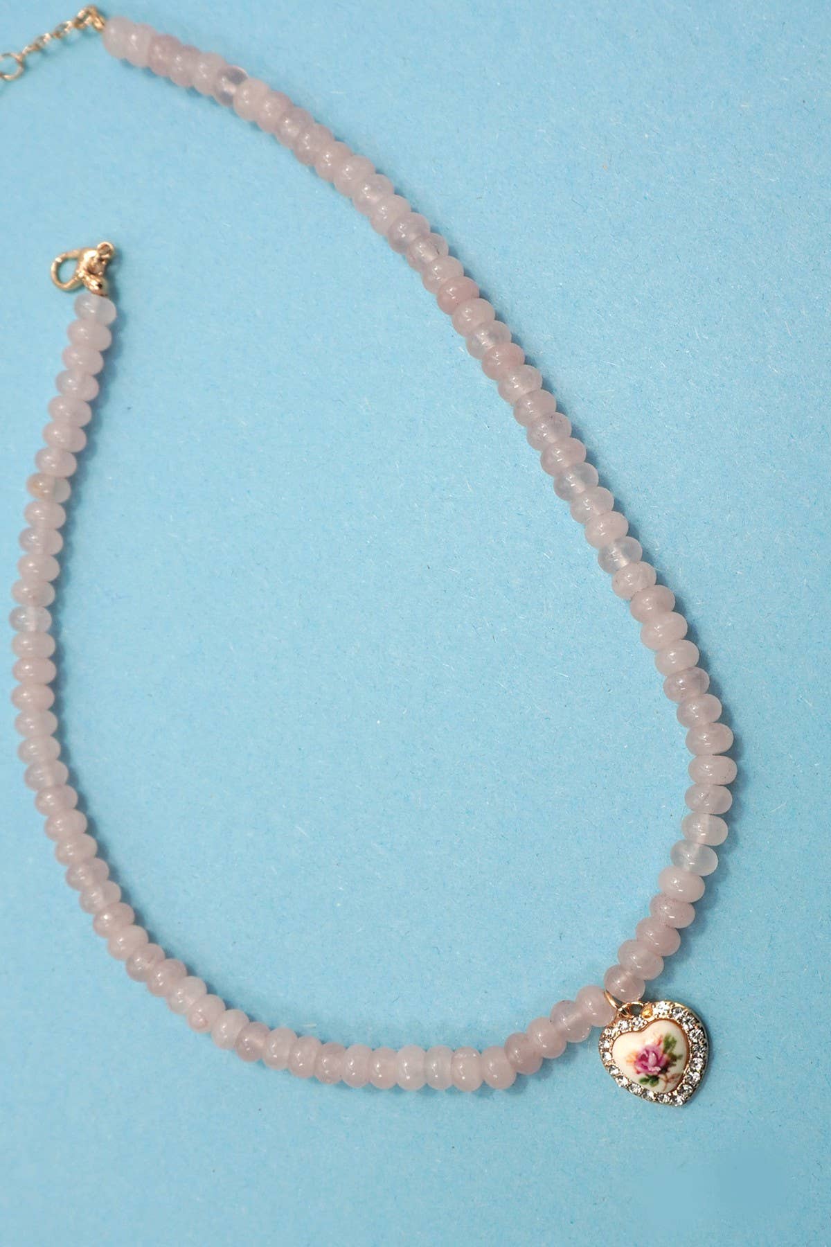 Natural Semi Precious Stone Beaded Charm Necklace