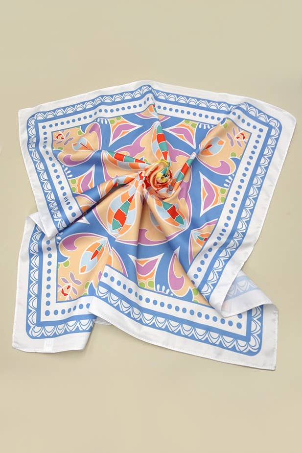 Tribal Print Silky Bandana Scarf