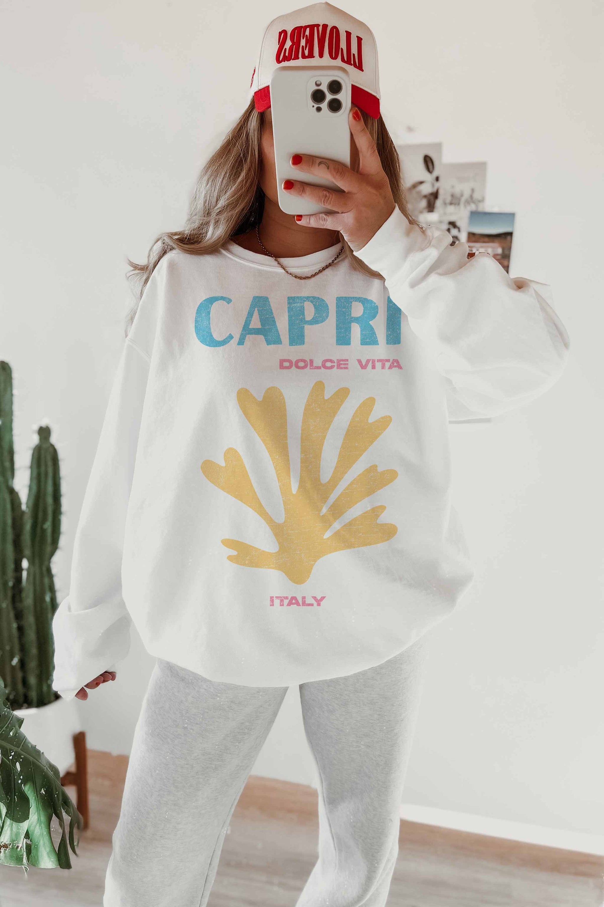 CAPRI DOLCE VITA OVERSIZED SWEATSHIRT