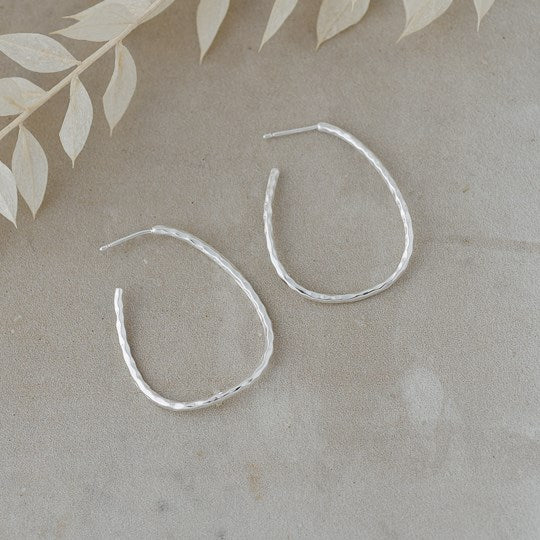 Glee Estevan Hammered Metal Hoops