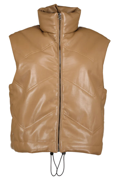Bishop & Young Camel Madison Quilted Vest