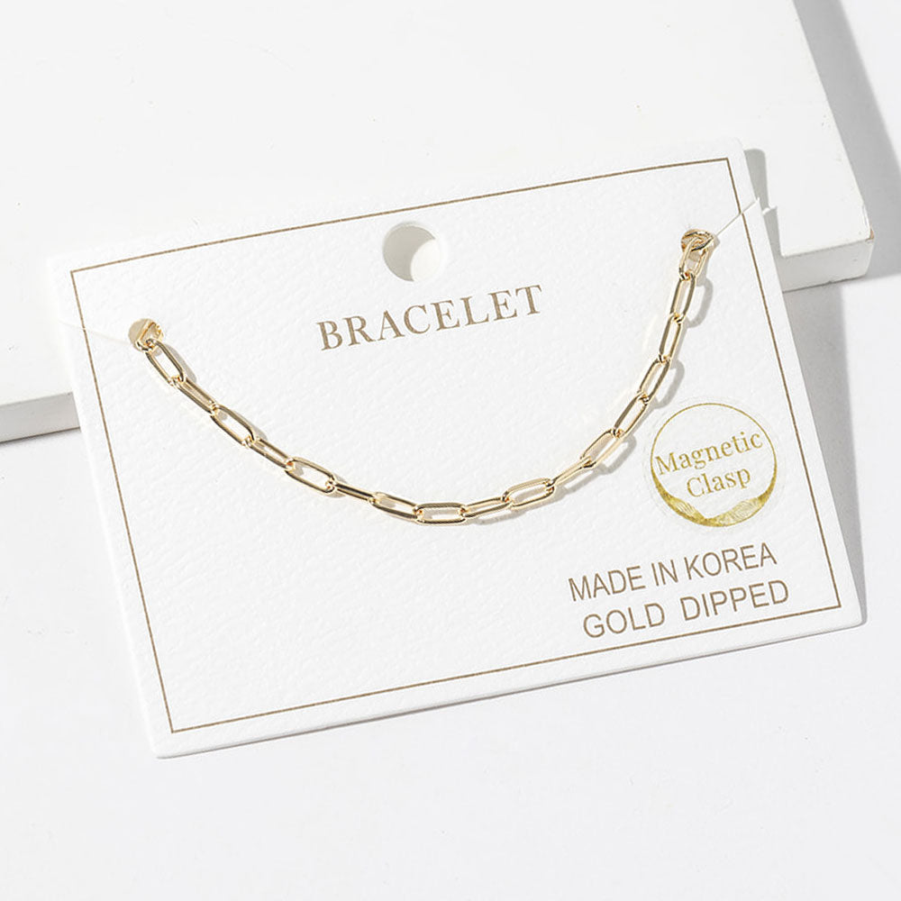 Paperclip Chain Link Magnetic Bracelet