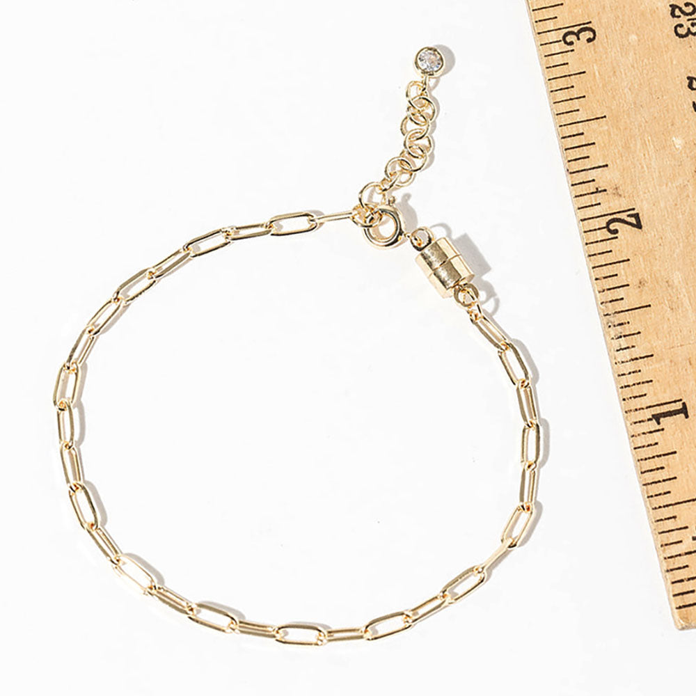 Paperclip Chain Link Magnetic Bracelet