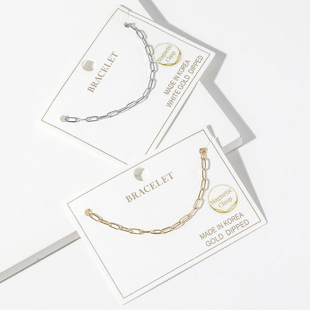 Paperclip Chain Link Magnetic Bracelet