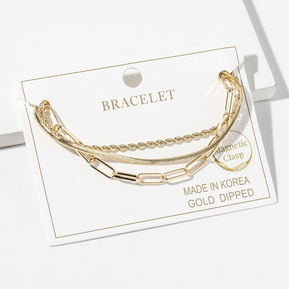 Dipped Layered Chain Bracelet