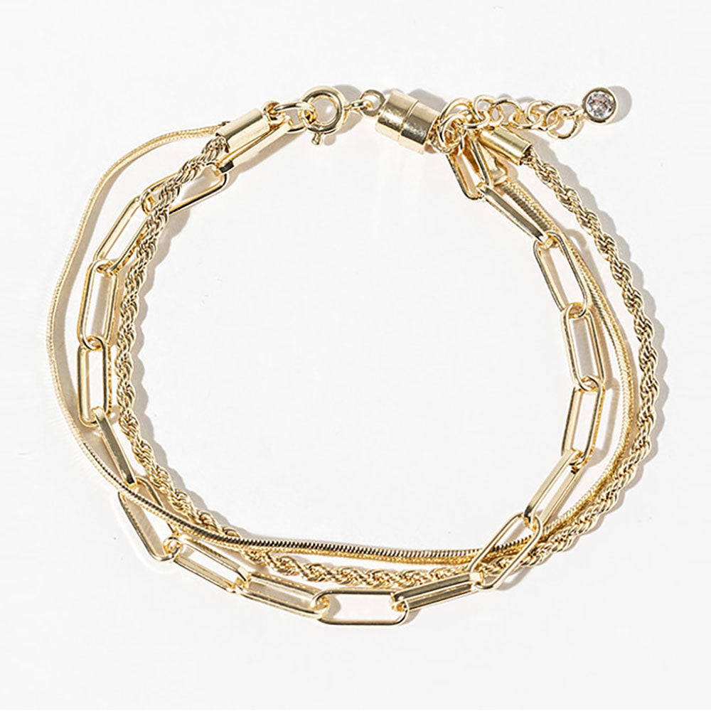 Dipped Layered Chain Bracelet