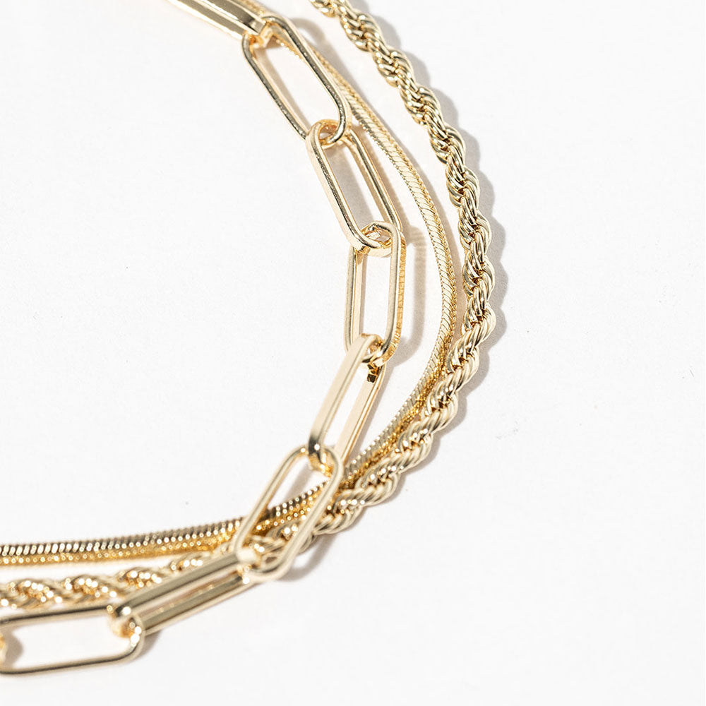 Dipped Layered Chain Bracelet