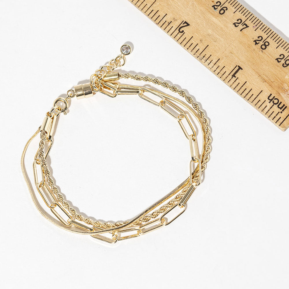 Dipped Layered Chain Bracelet