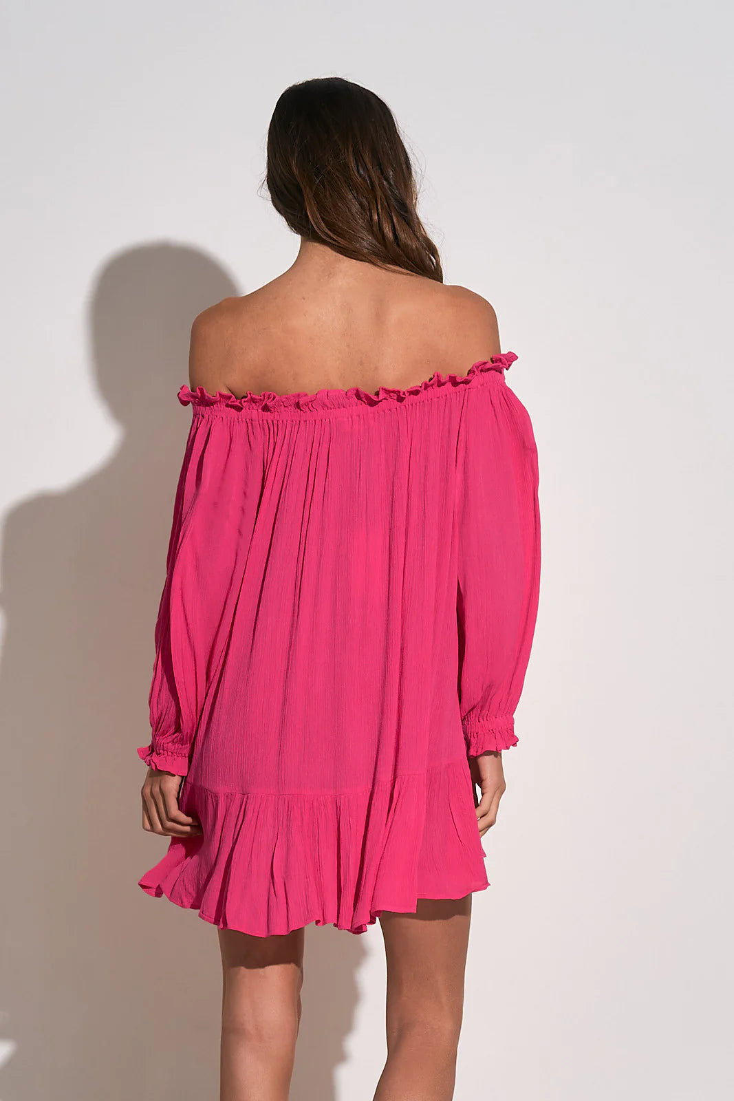 Elan Pink Off The Shoulder Mini Dress
