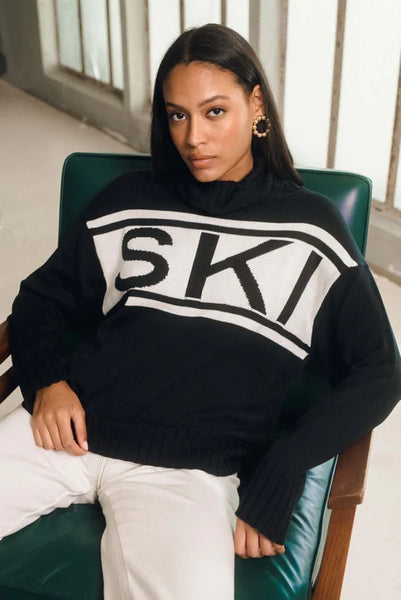 Elan Black SKI Turtleneck Sweater