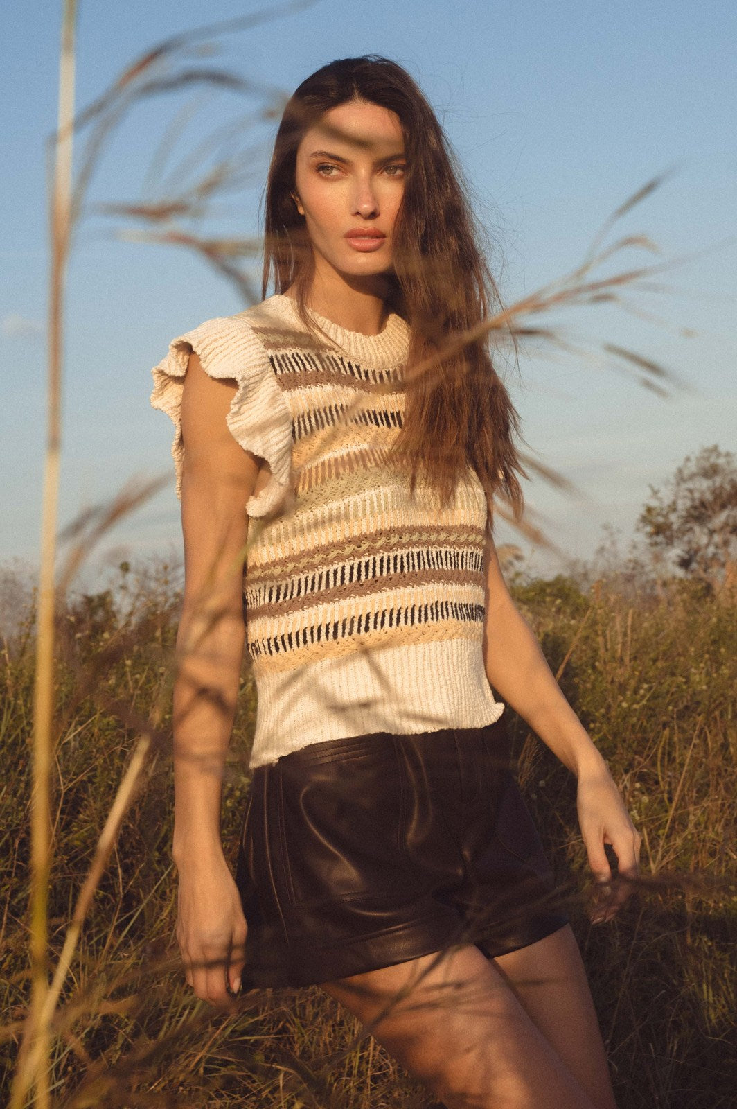Elan Mint Multi Crewneck Sweater