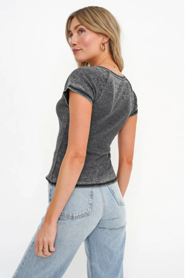 Project Social T Black Always Yours Notched Tee