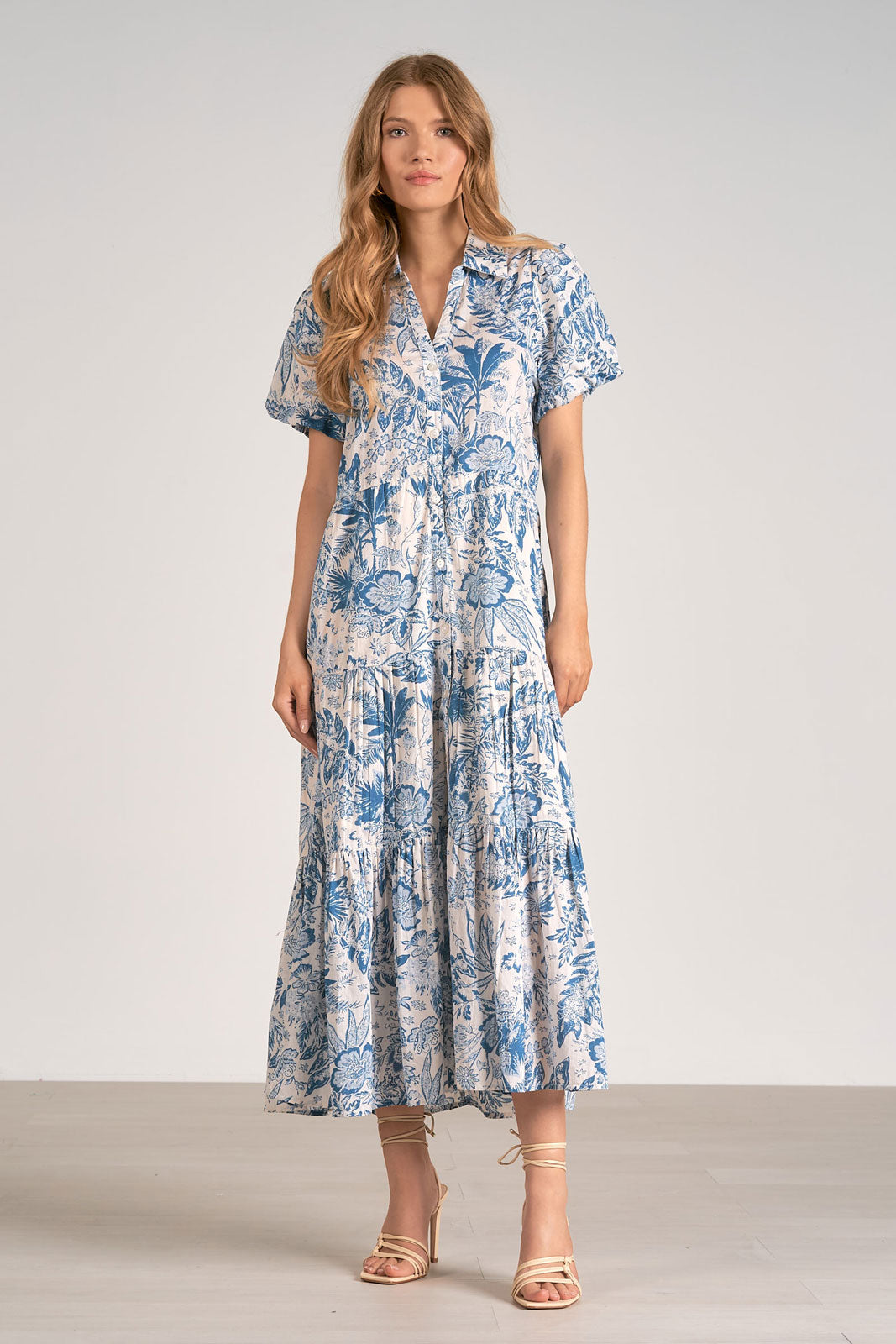 Elan Short Sleeve Midi Dress