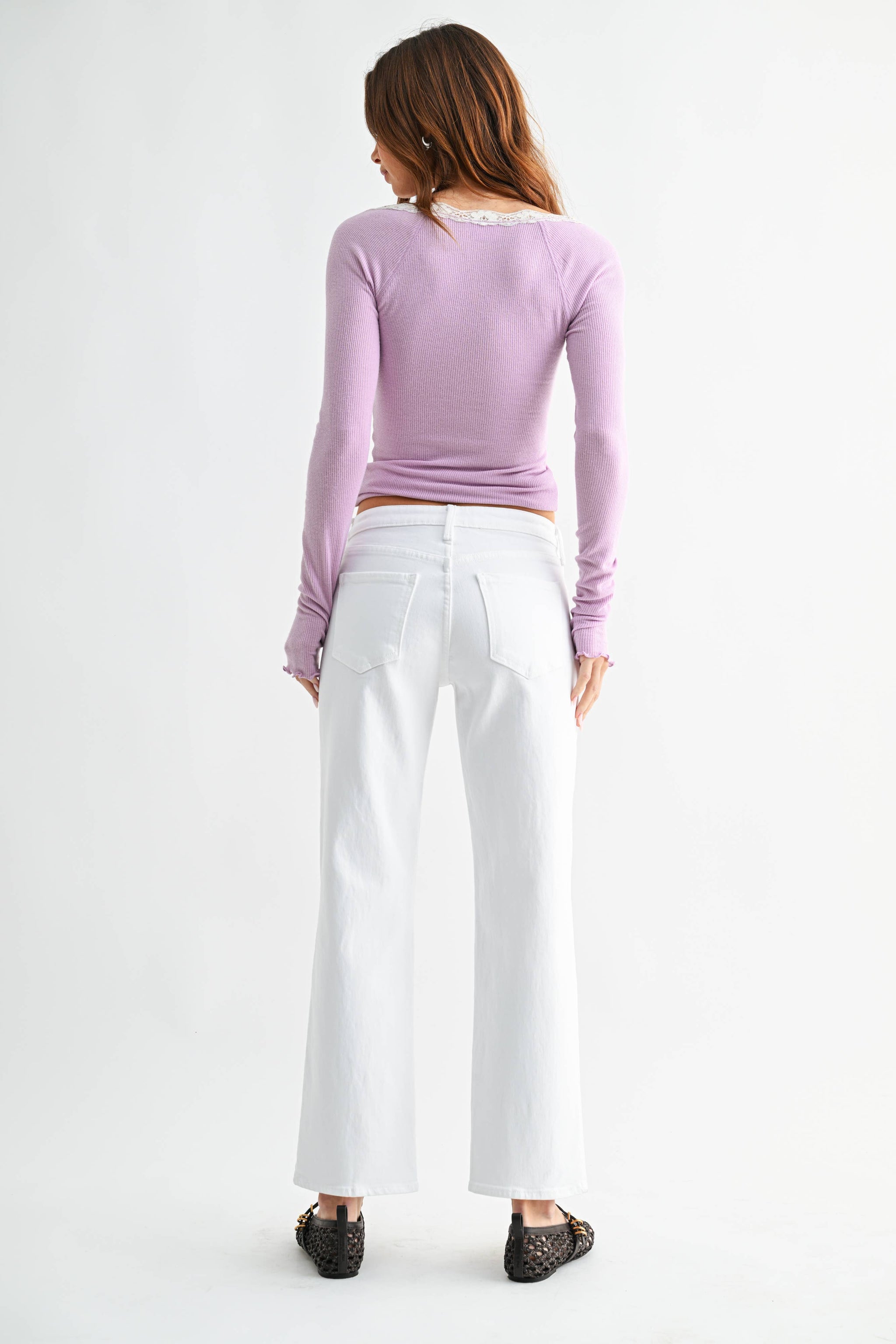 Optic White Stretchy Straight Jeans
