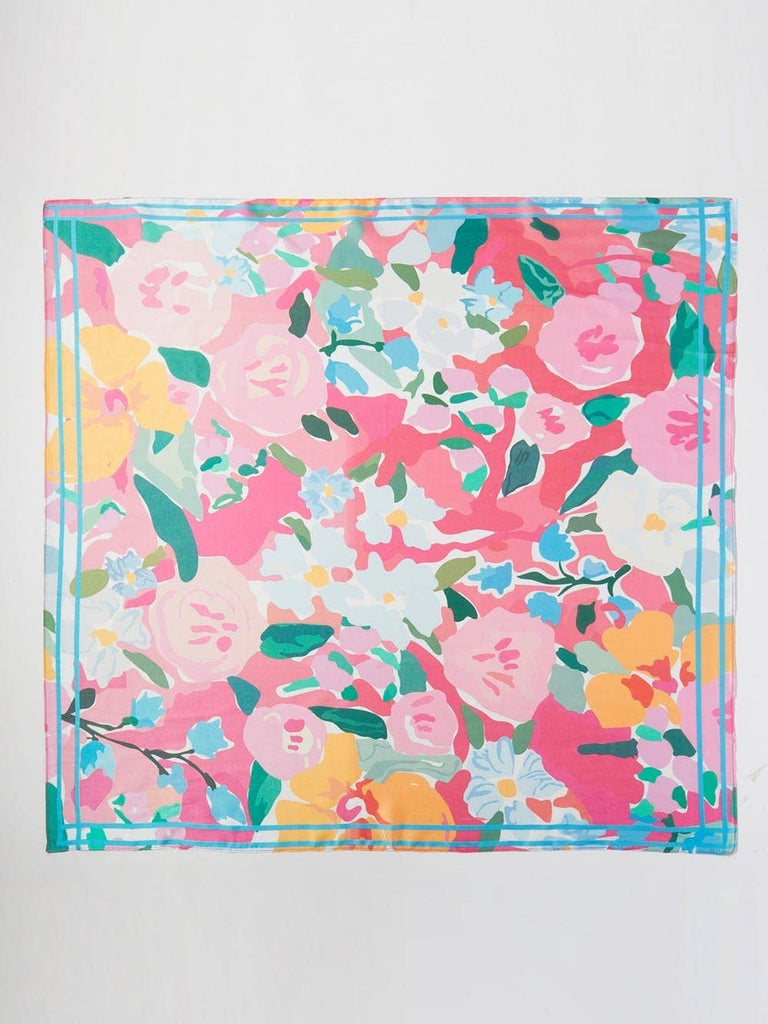Abstract Garden Print Bandana Scarf