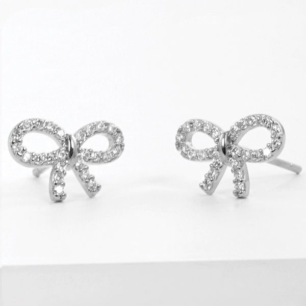 Ribbon Bow Post Earrings