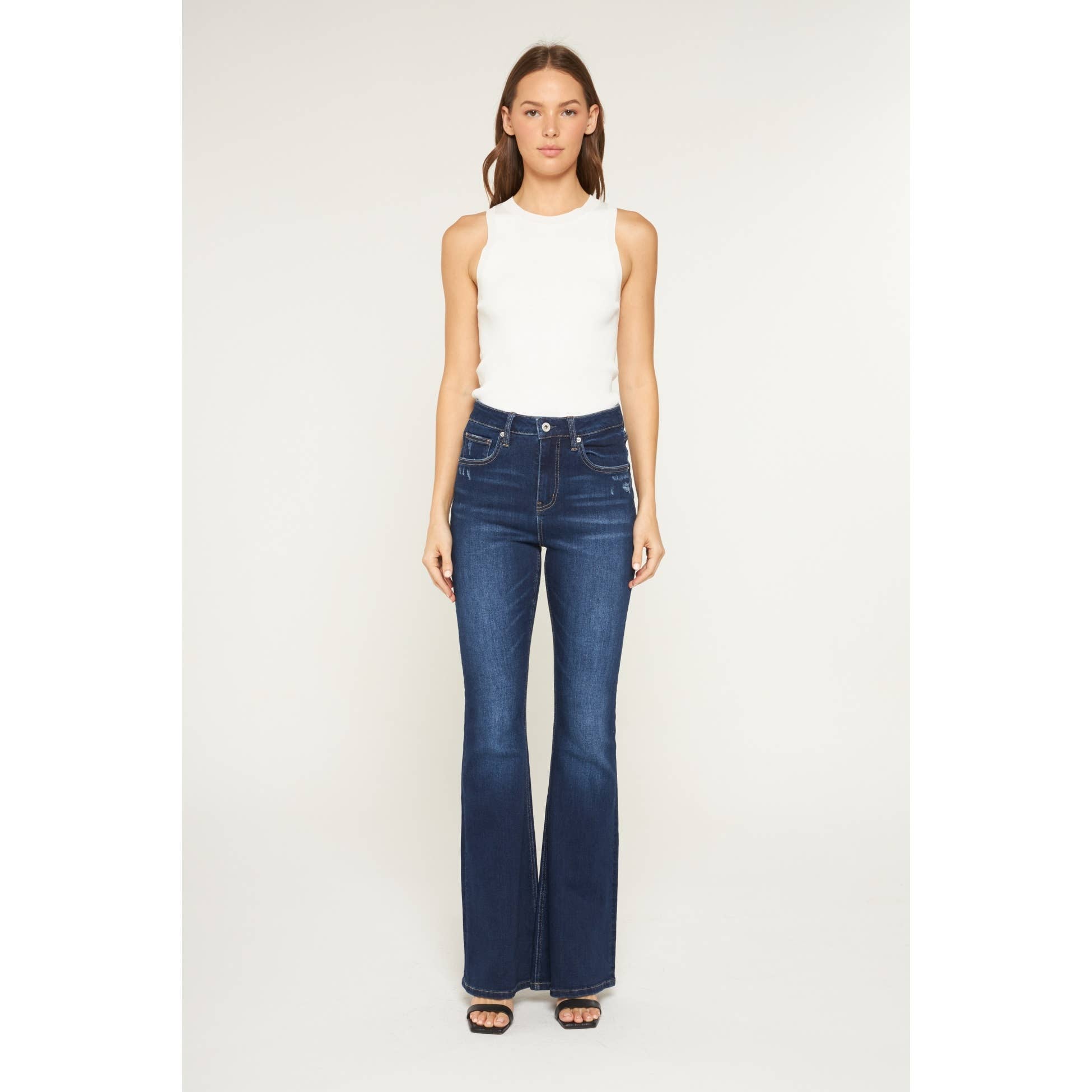 Super High Rise Flare Leg Jean – Blue Eyes