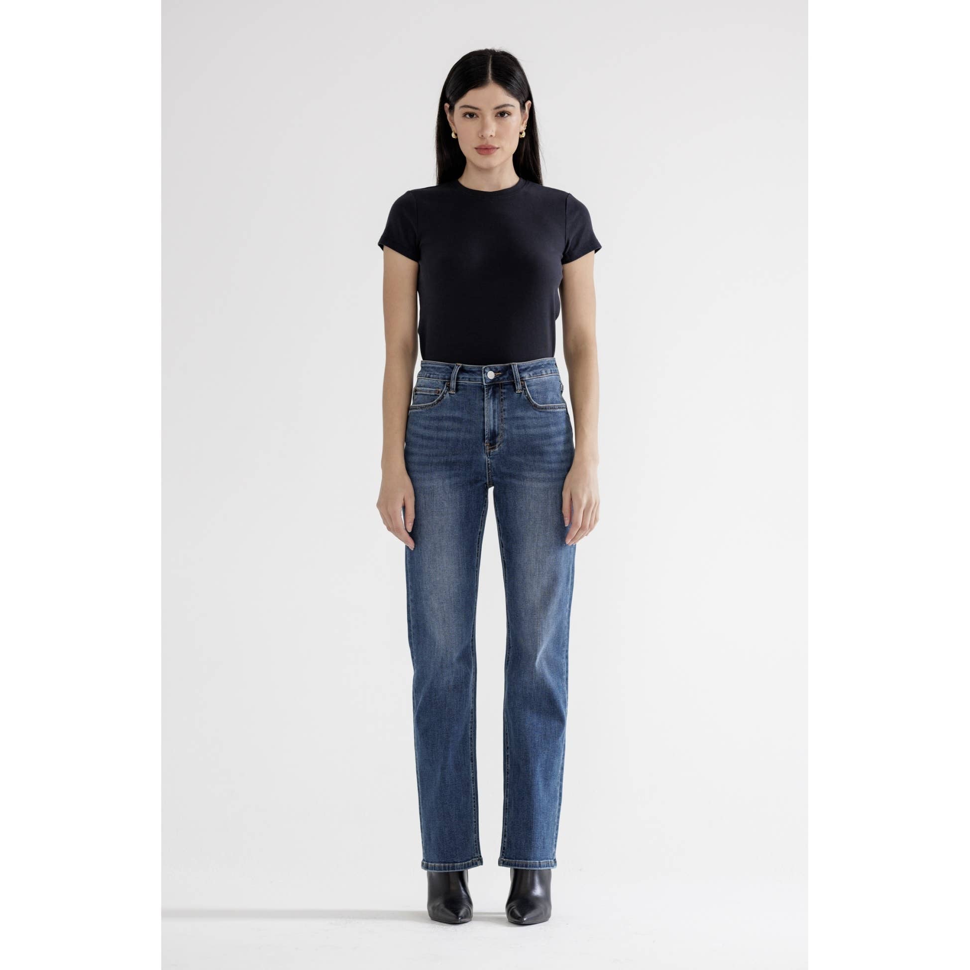 High Rise Straight Leg Jean