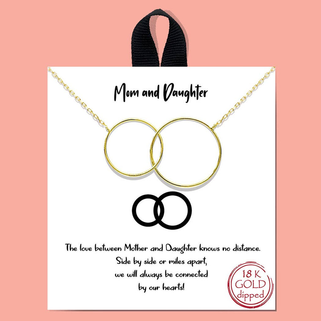 Gold-Dipped Mom&Daughter Necklace