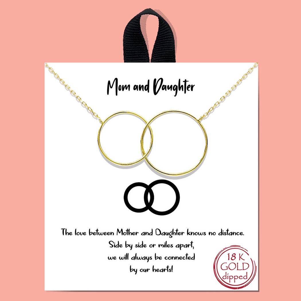 Gold-Dipped Mom&Daughter Necklace