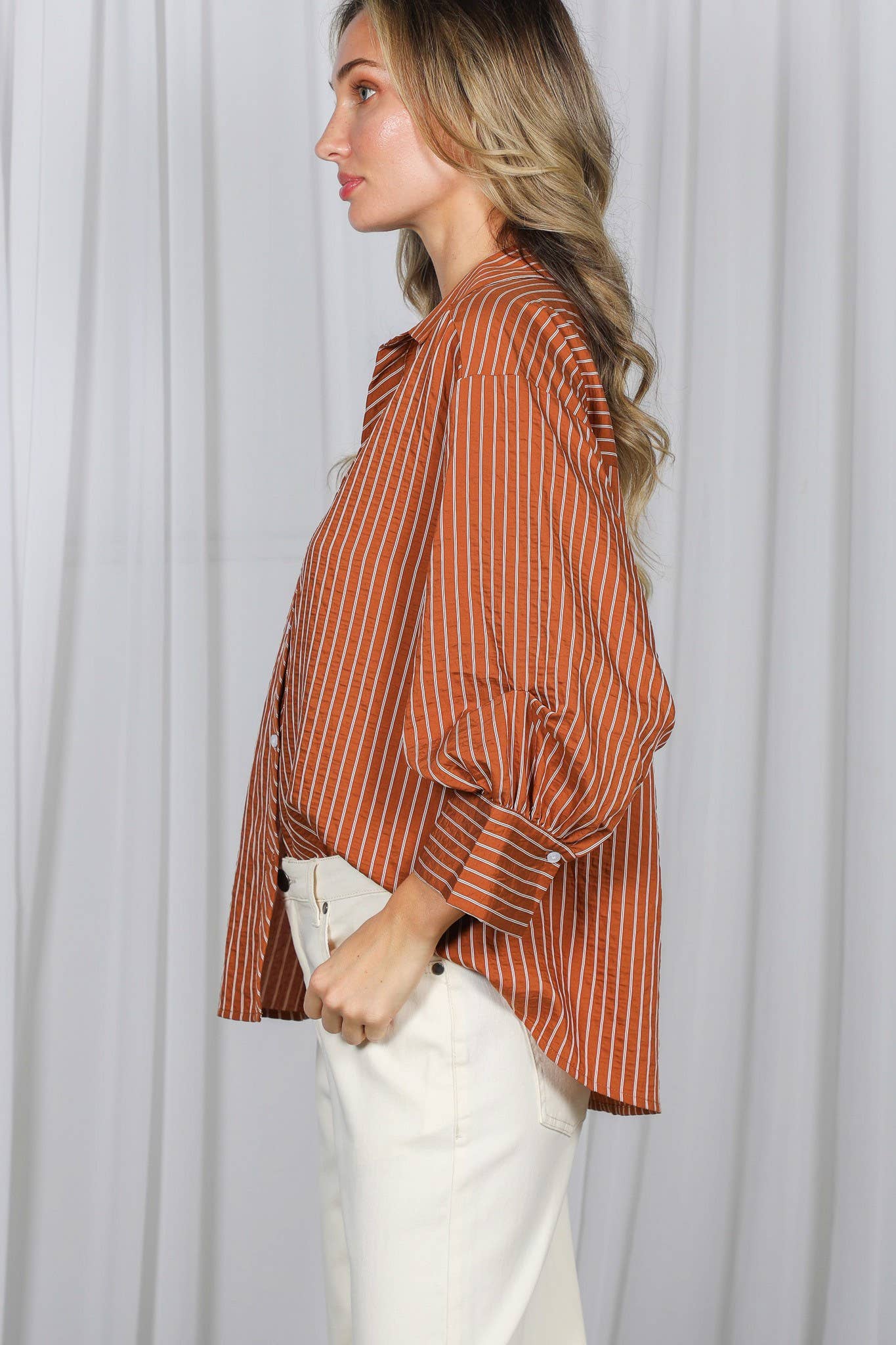 Rust Striped Shirt