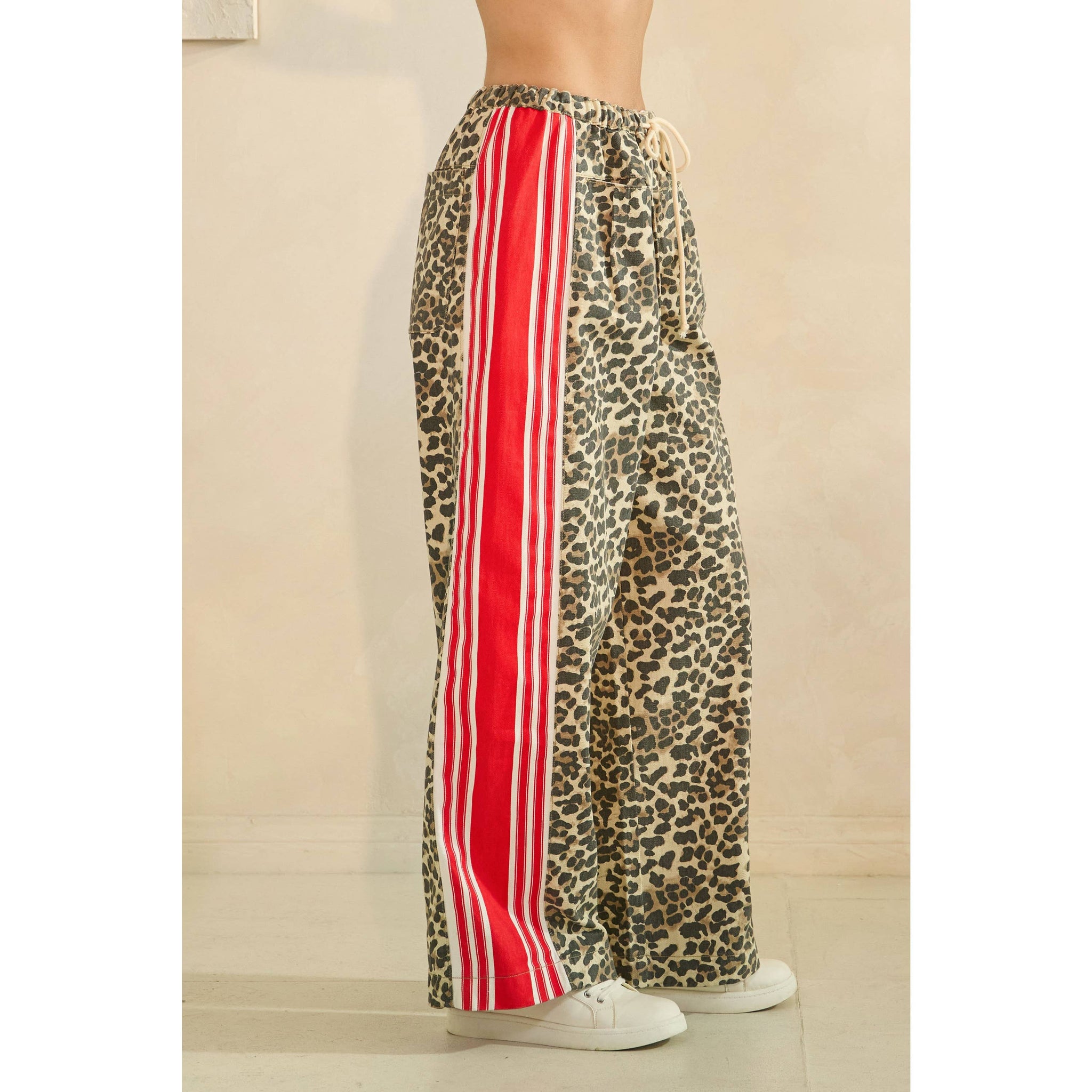 Camo Sport Striped Wide Leg Lounge Pants
