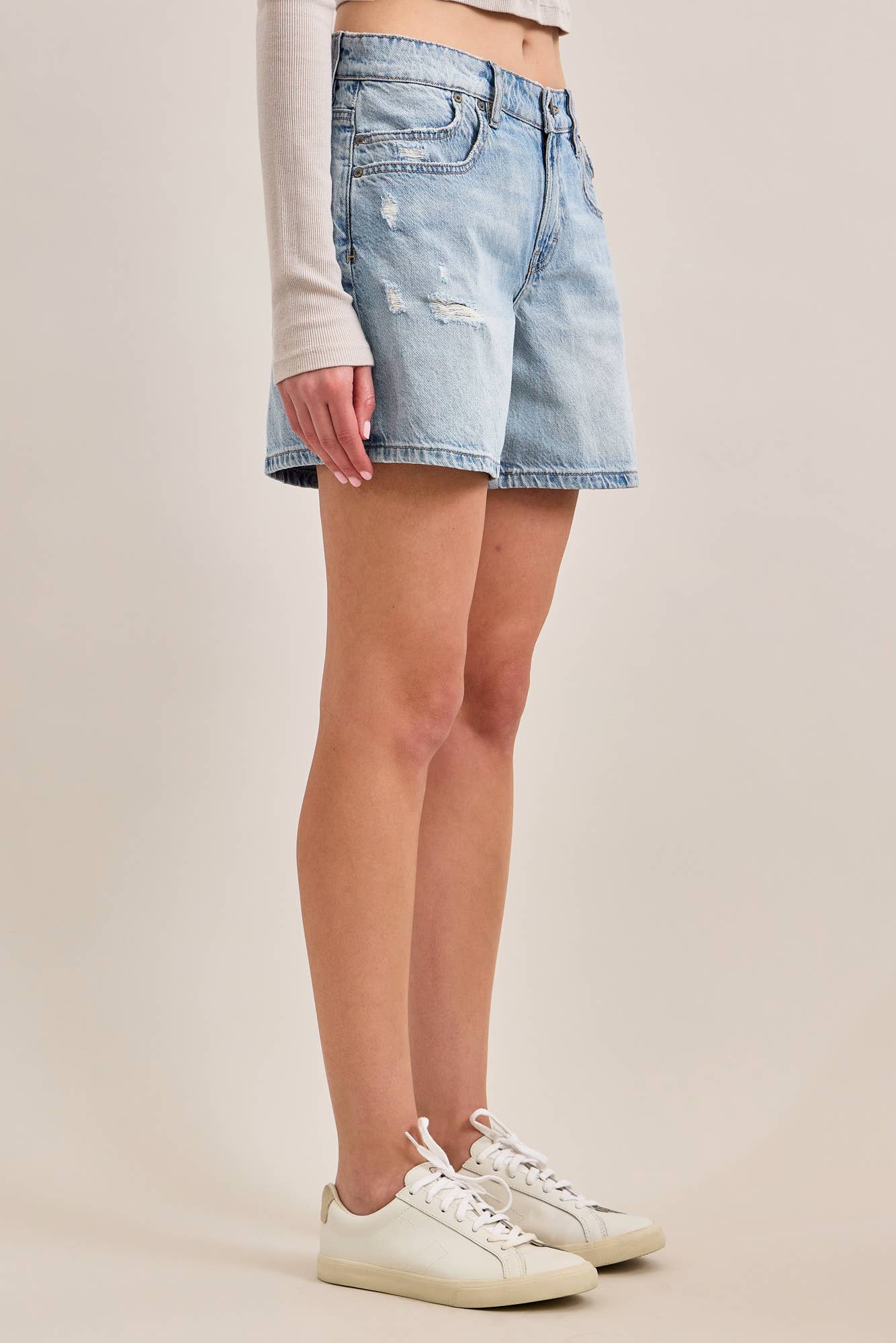 Sammie Mid-Rise Barrel Shorts