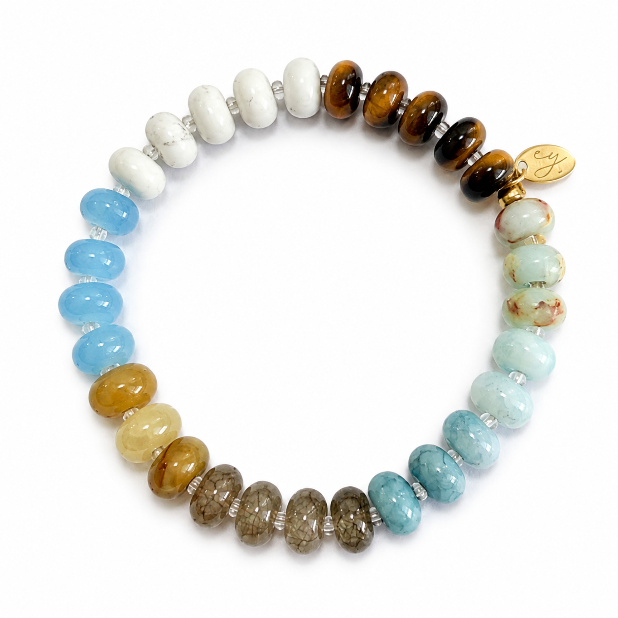 Color Garden Stone Beaded Stretch Bracelet