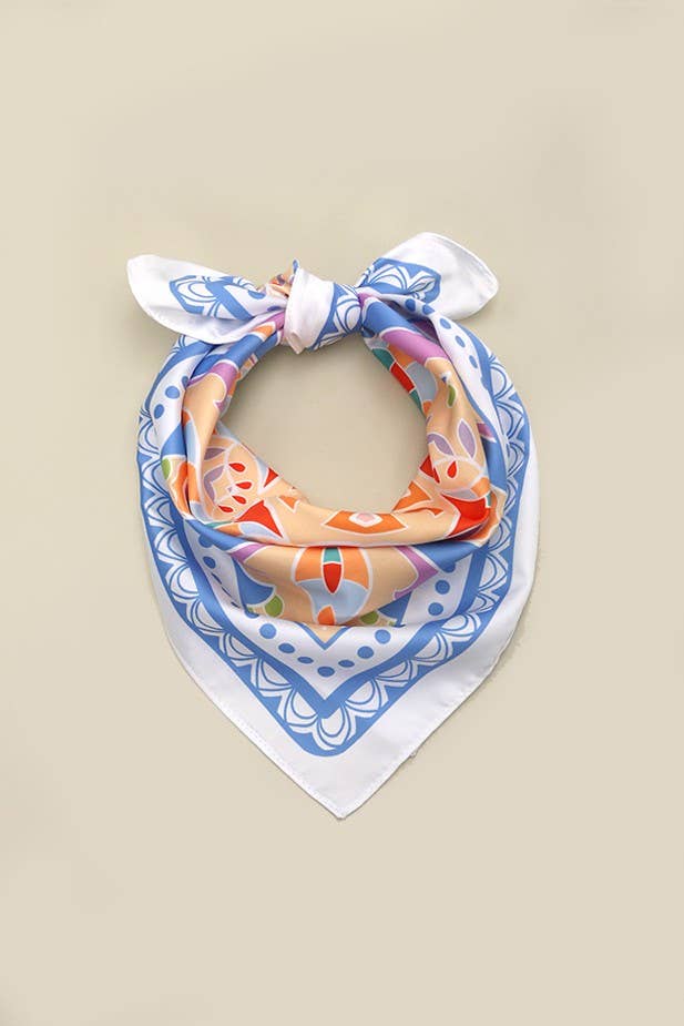 Tribal Print Silky Bandana Scarf