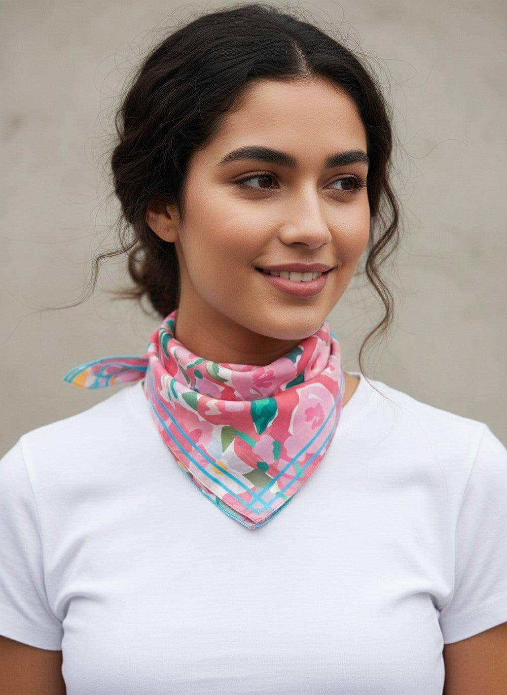 Abstract Garden Print Bandana Scarf