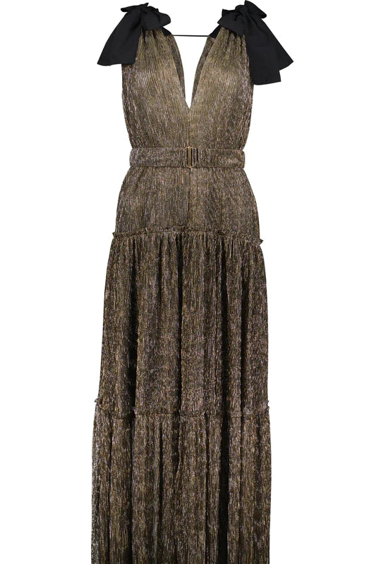 Bishop+ Young Gold LaLa Party Maxi Dress at Maria Vincent Boutique Bishop+ Young Gold LaLa Party Maxi Dress at Maria Vincent Boutique