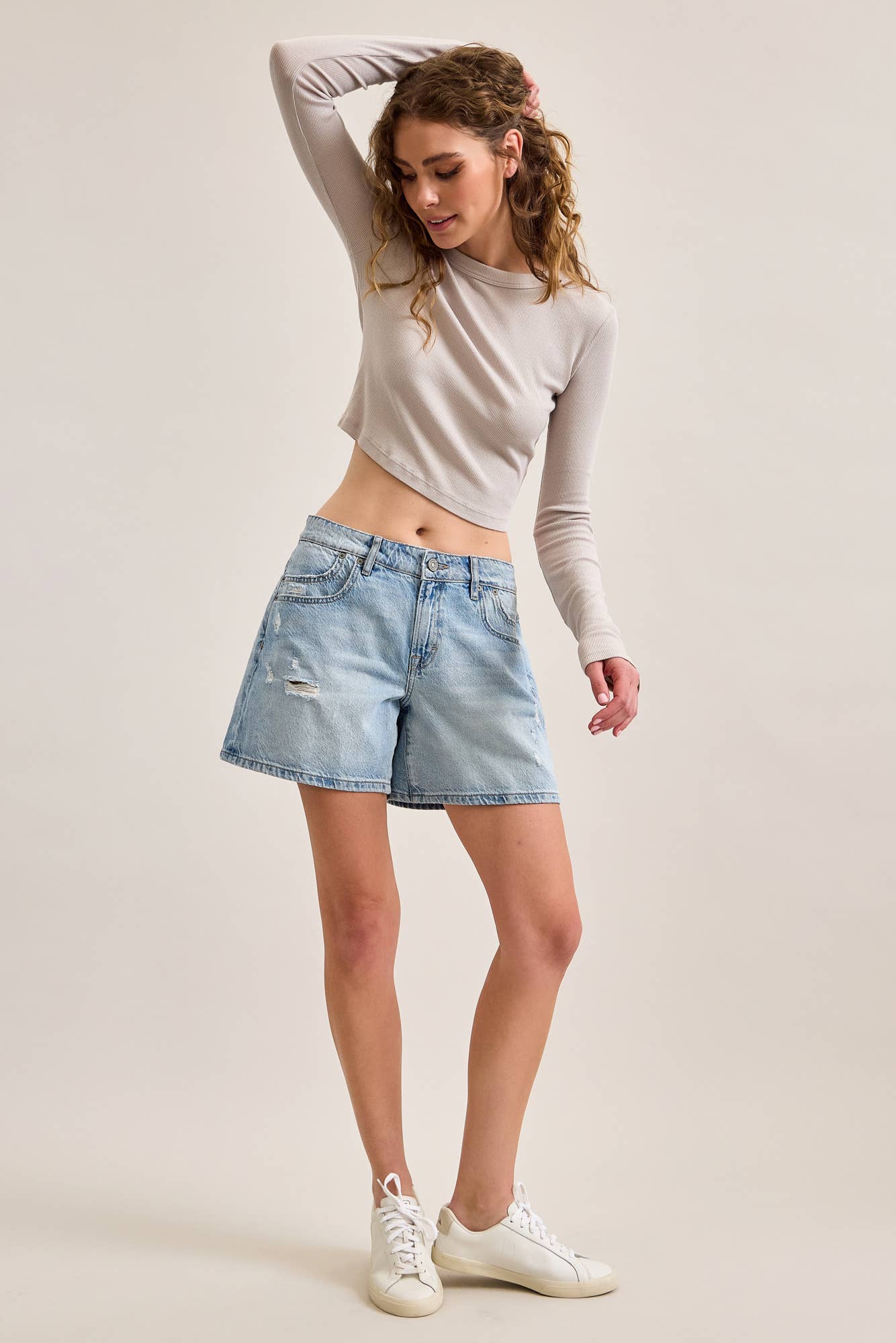 Sammie Mid-Rise Barrel Shorts