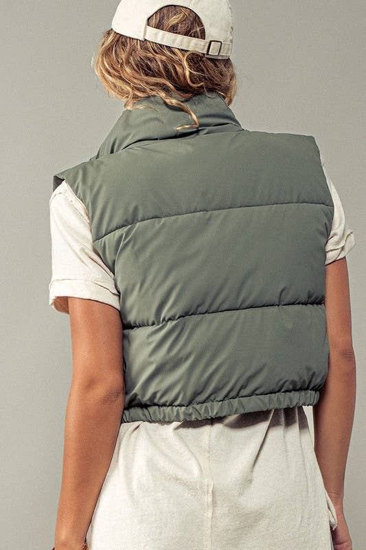 Essential Puffer Down Vest with Adjustable Hem