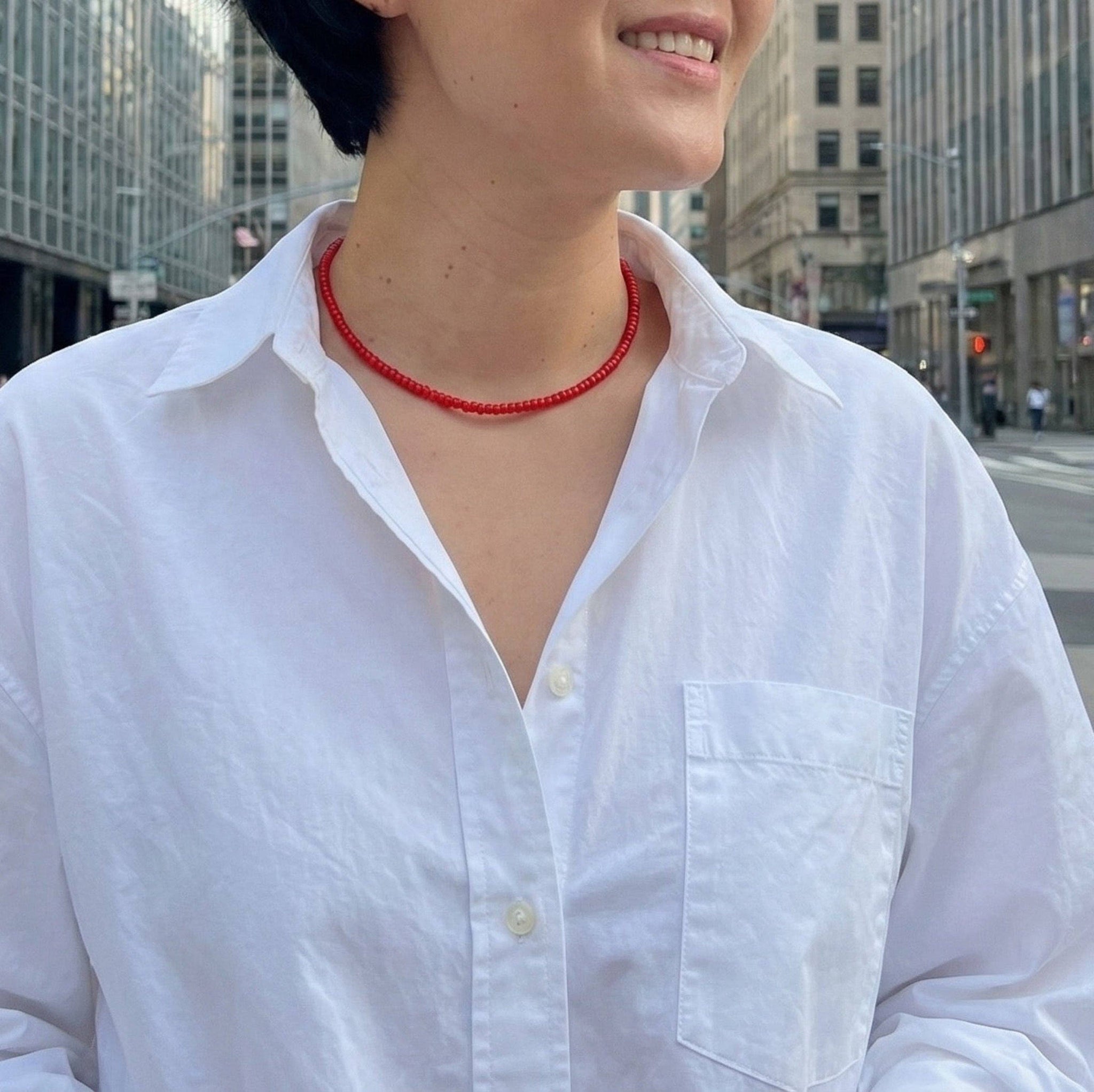 Red Beaded Necklace