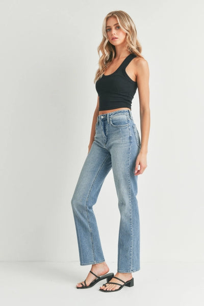 Just Black Denim Full Length Straight Jeans