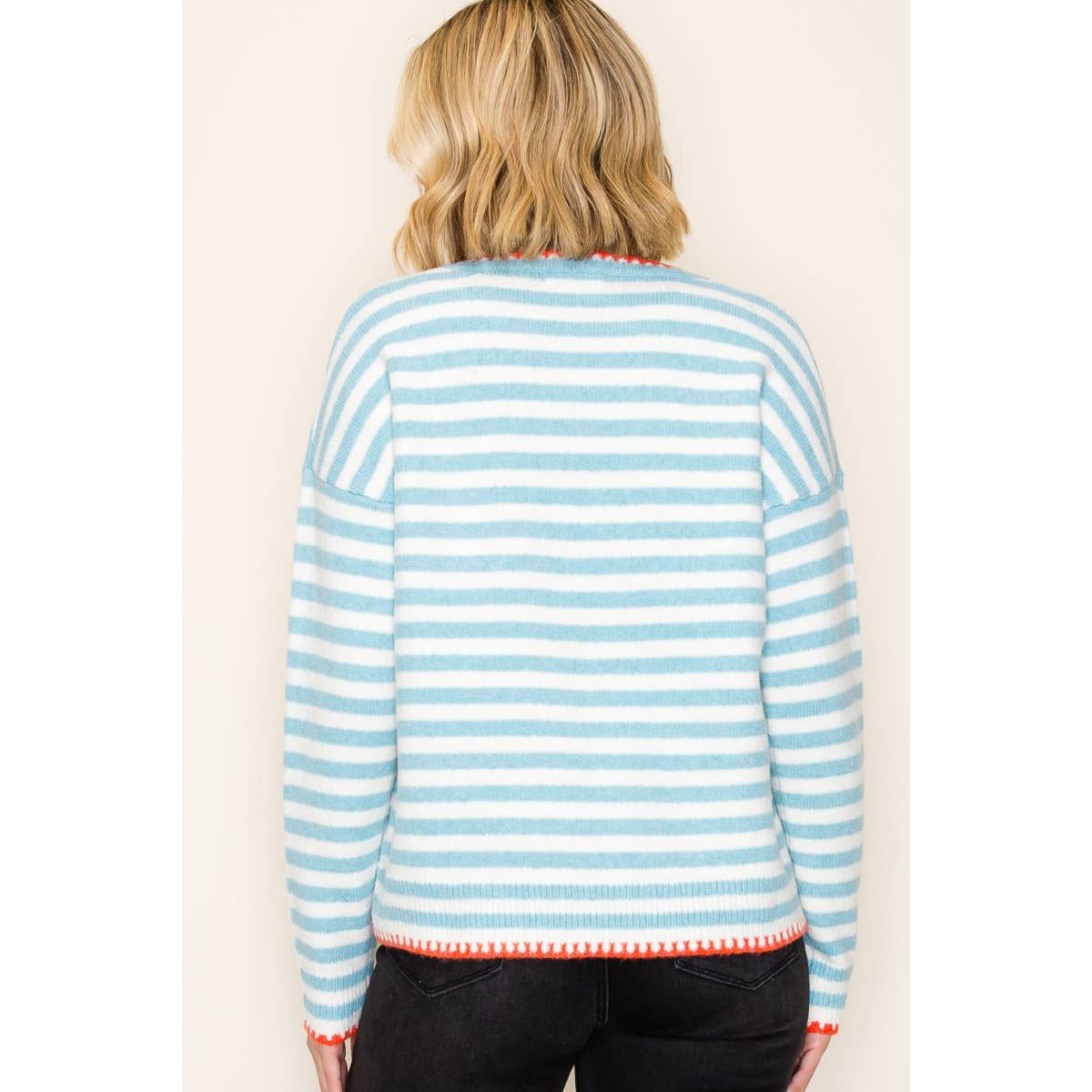 Blue White Stripe Sweater