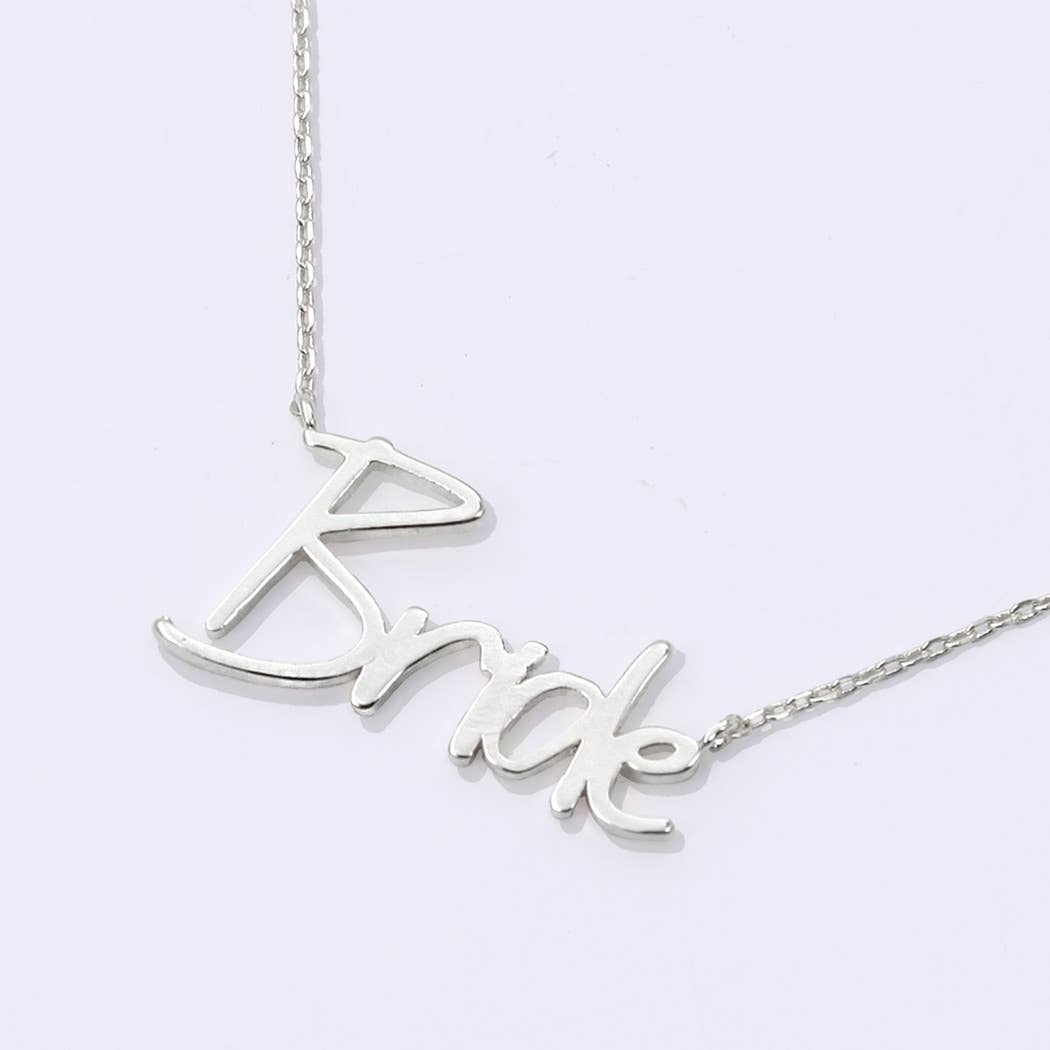 Gold-Dipped BRIDE Necklace