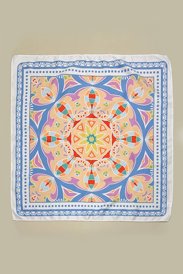 Tribal Print Silky Bandana Scarf