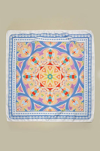 Tribal Print Silky Bandana Scarf