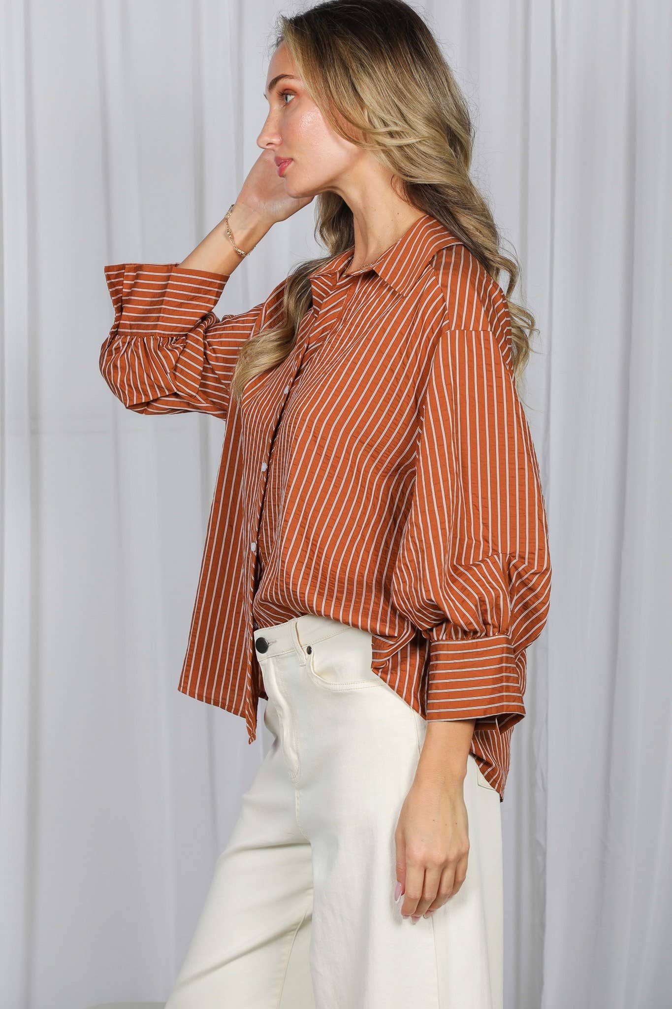 Rust Striped Shirt