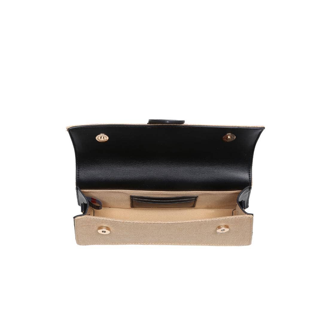 Straw Vegan Leather Crossbody Purse
