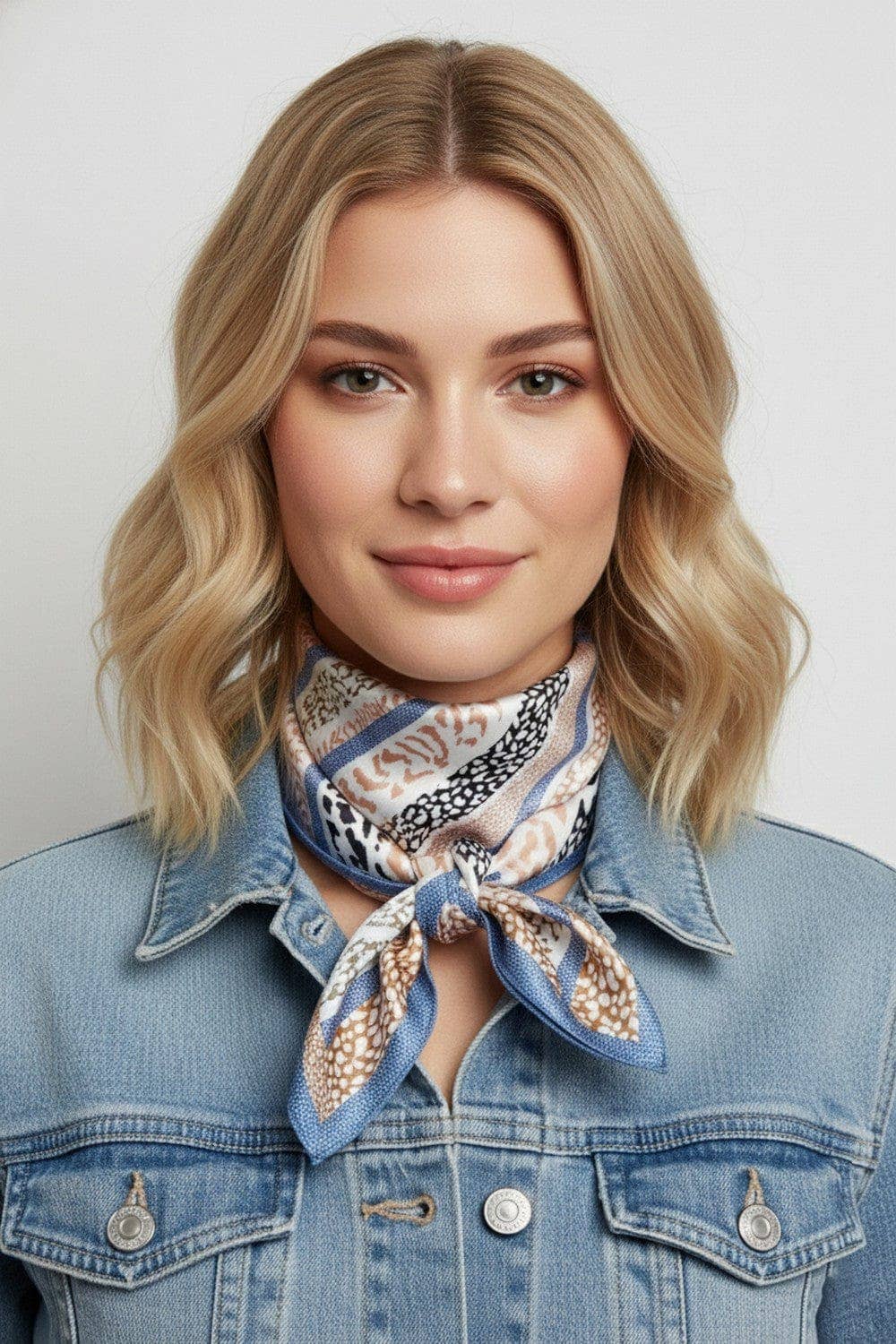 Abstract Leopard Print Bandana Scarf