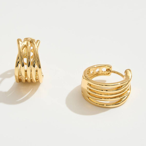 Layered Huggie Hoop Earrings