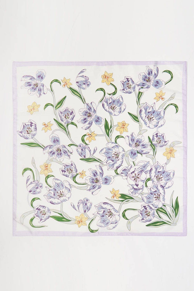Floral Print Bandana Scarf