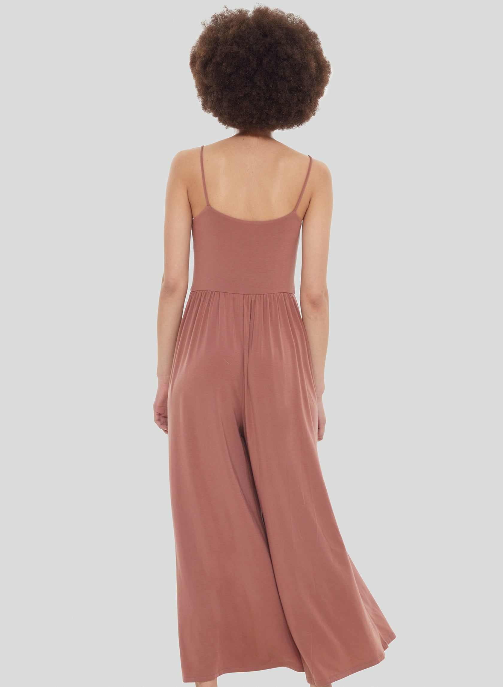 DEX Clay Strappy Knit Jumpsuit