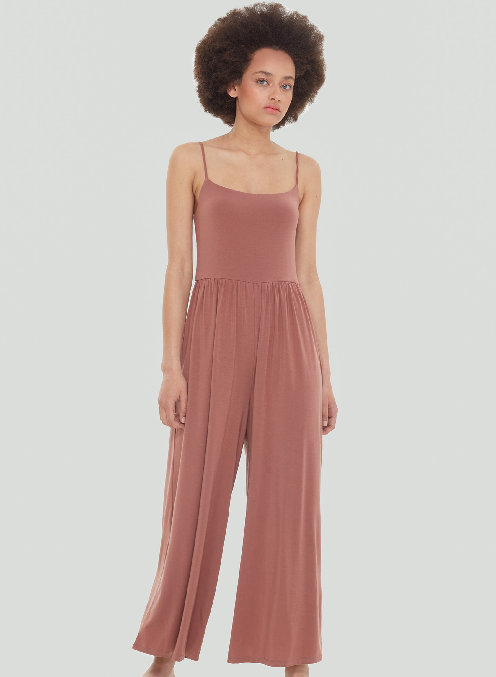 DEX Clay Strappy Knit Jumpsuit